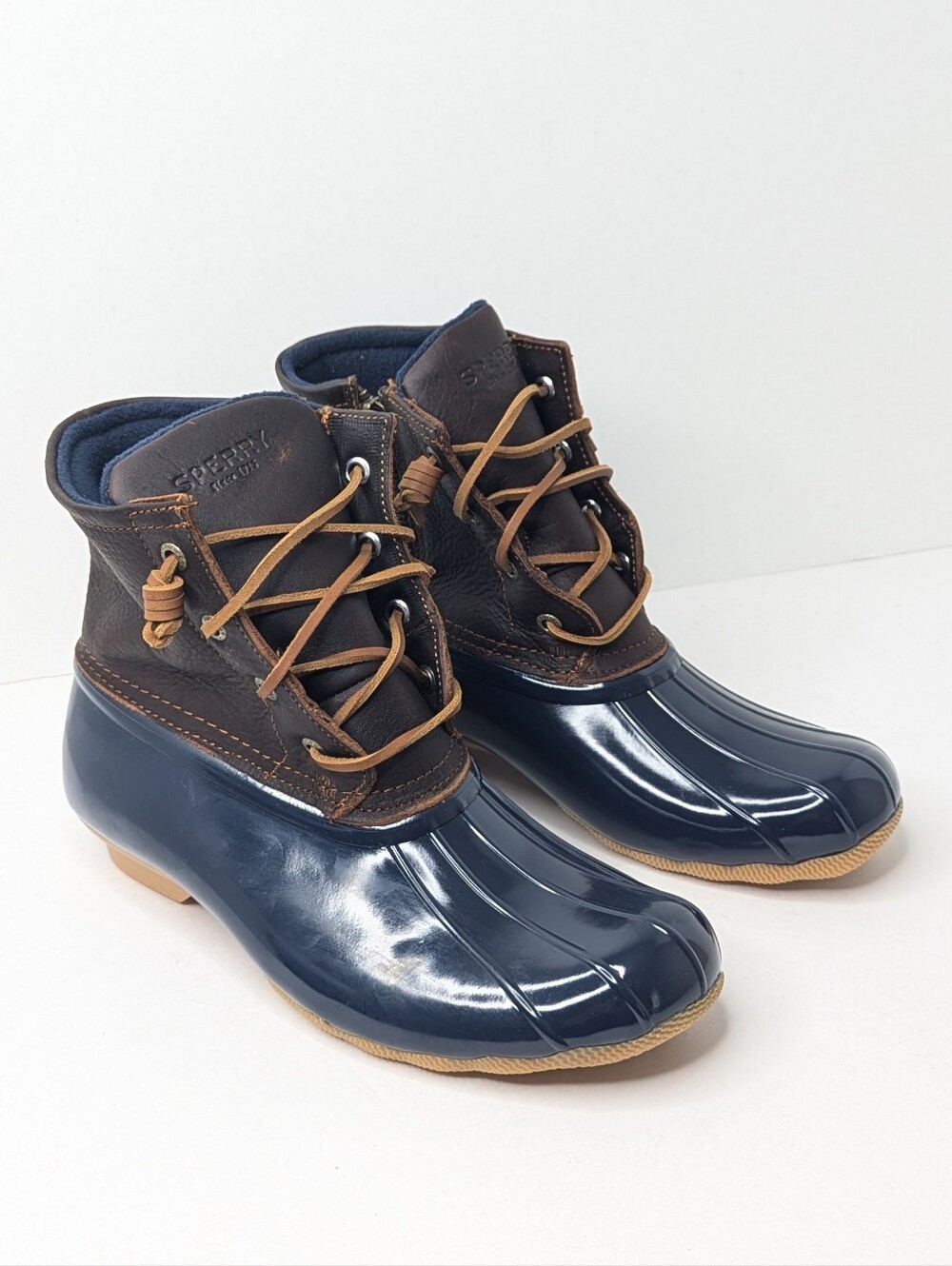 Sperry Saltwater Waterproof Duck Boots Brown Women's 8.5